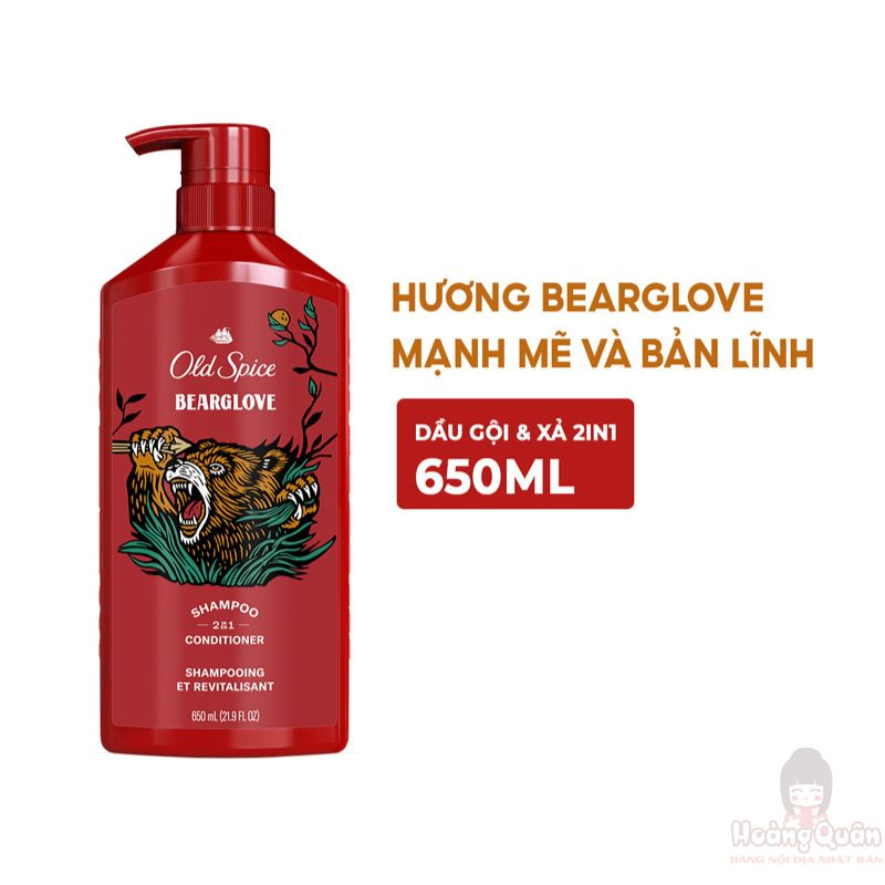 Dầu gội xả 2in1 Old Spice Bearglove 650ml giá tốt