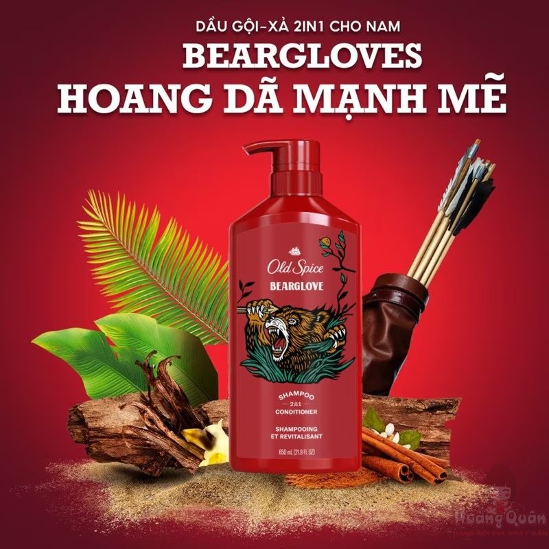 Dầu gội xả 2in1 Old Spice Bearglove 650ml giá rẻ
