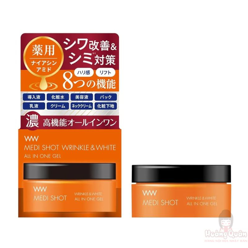 Gel dưỡng trắng & giảm nếp nhăn Meishoku Wrinkle & White All In One