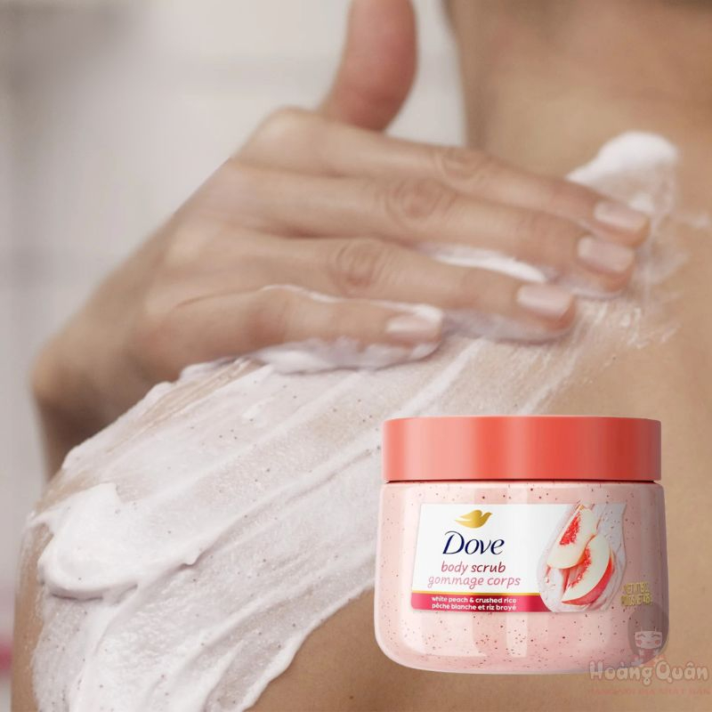 Tẩy Da Chết Dove White Peach & Crushed Rice Body Scrub 425g giá tốt
