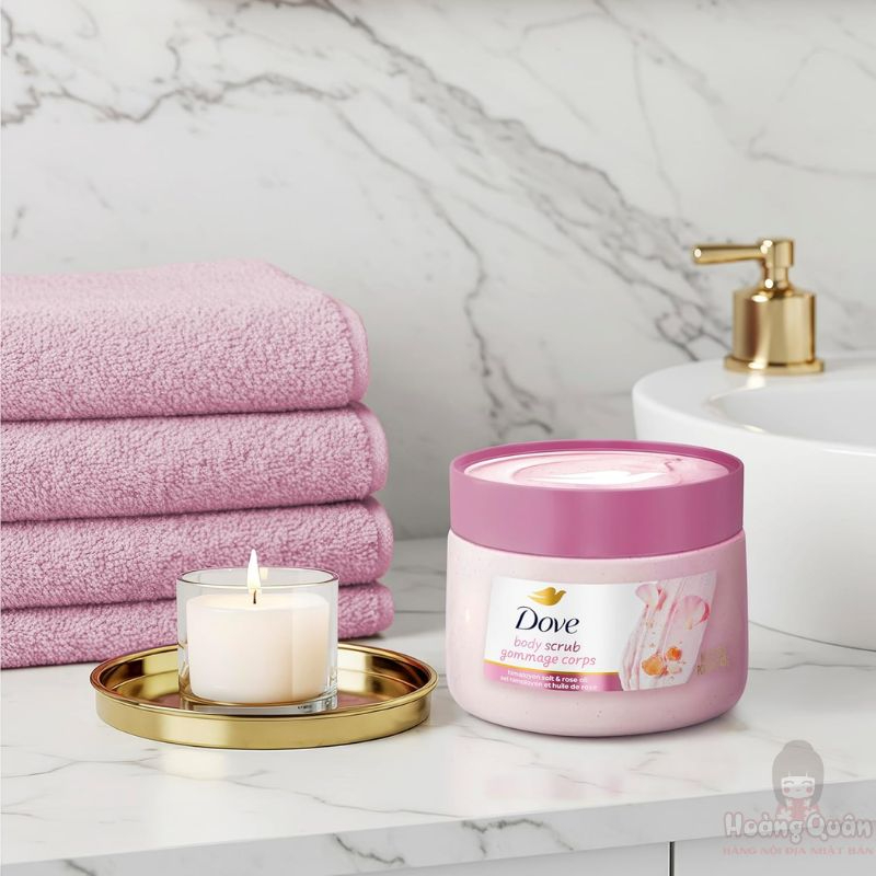 Tẩy Da Chết Dove Himalayan Salt & Rose Oil Body Scrub 425g giá rẻ