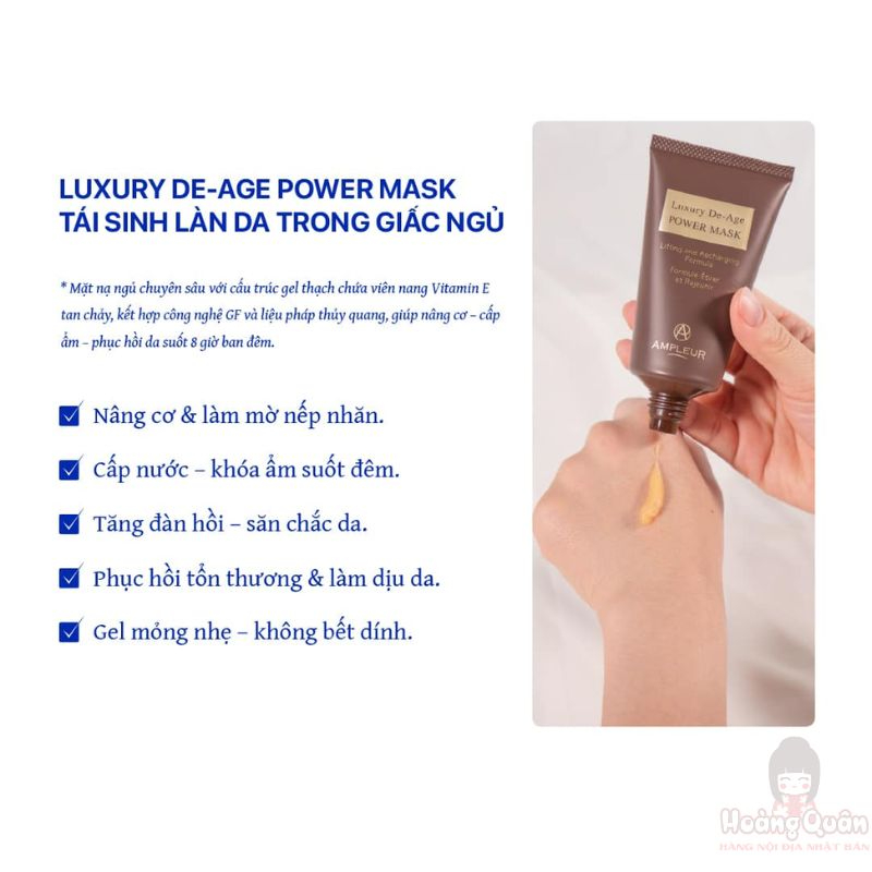Mặt nạ cấp ẩm ban đêm Ampleur Luxury De-Age Power Mask 70g giá rẻ
