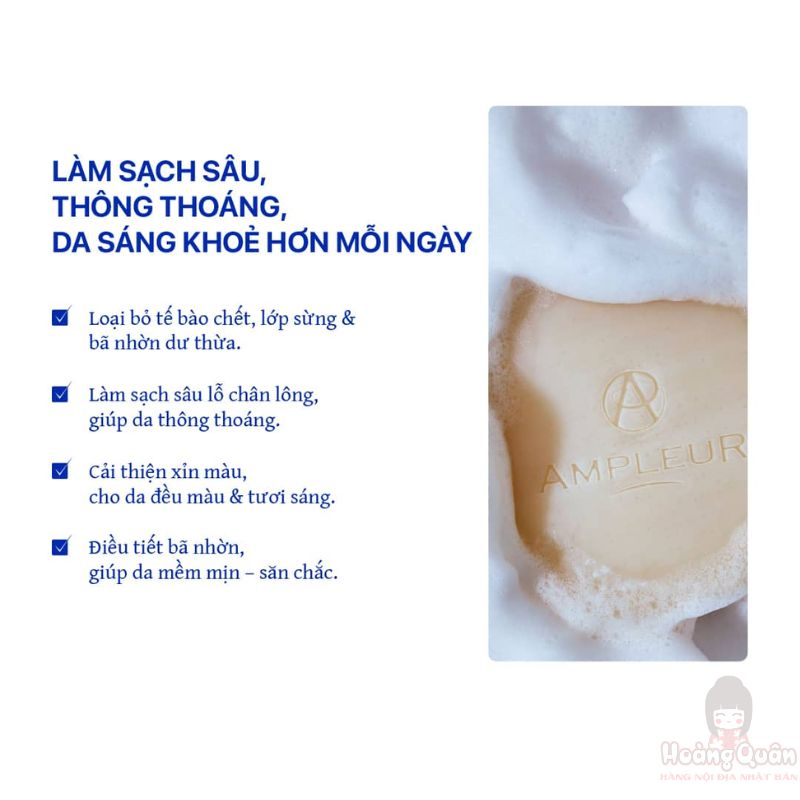 Xà phòng rửa mặt tẩy tế bào chết Ampleur Brightening Bar giá rẻ