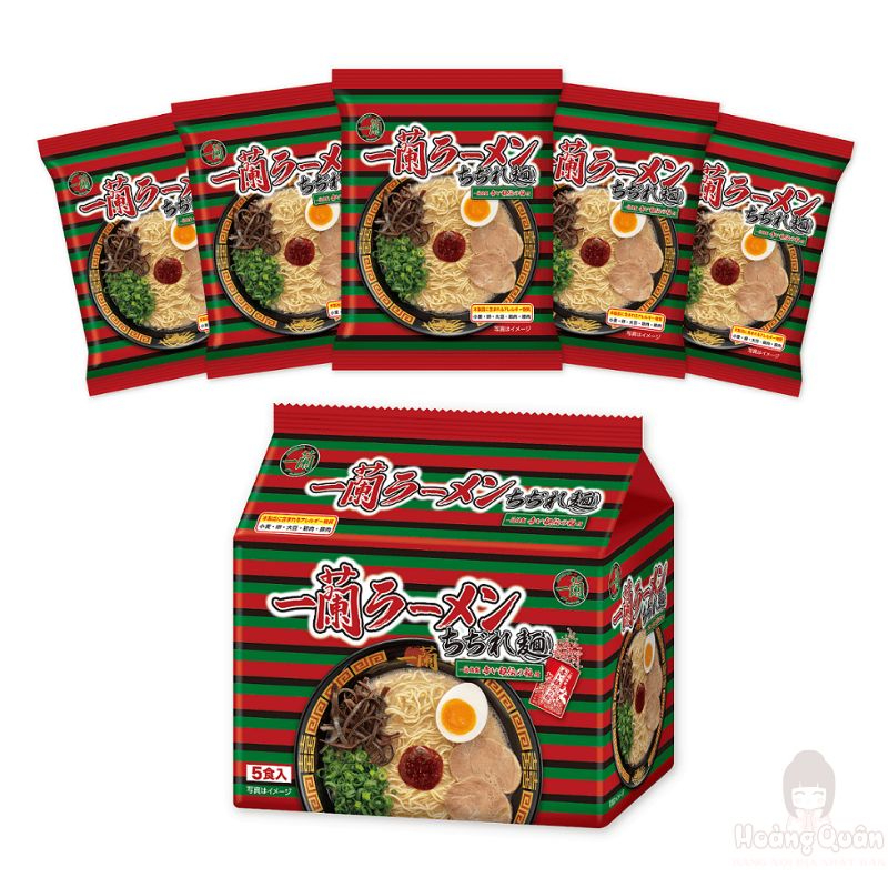 Mì Ichiran Ramen Sợi Xoăn Roll Noodles (5 phần) 660g