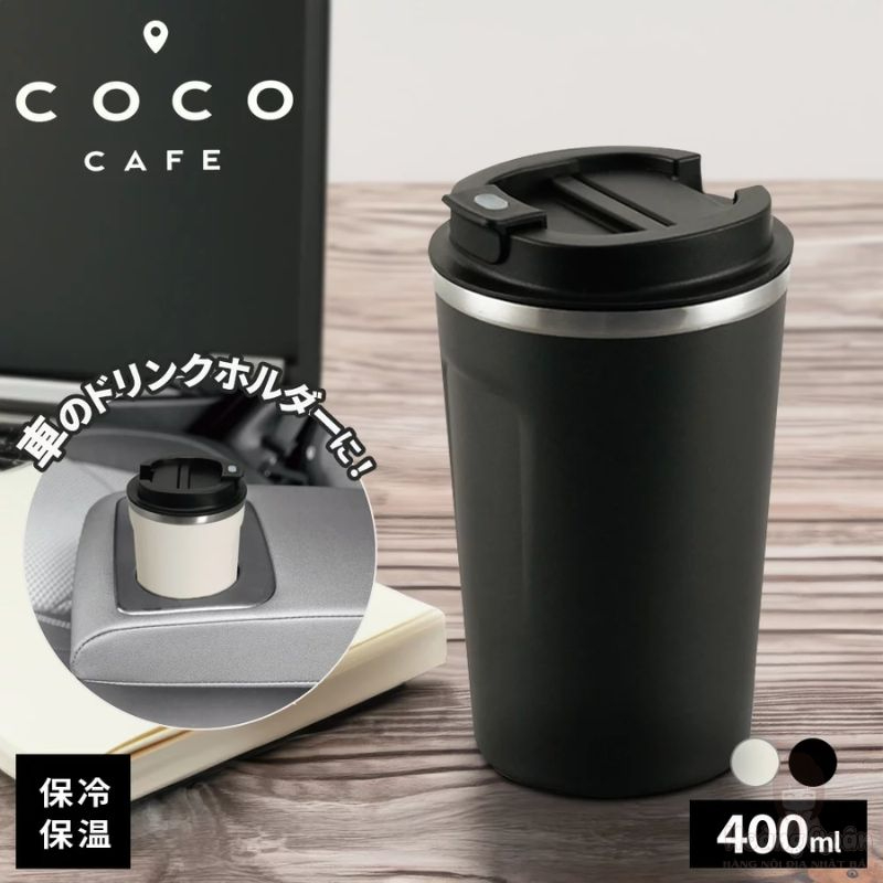Cốc Giữ Nhiệt Chân Không 2 Lớp, Nắp Bật Kakusee 400ml giá tốt