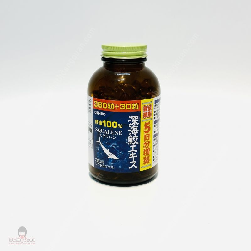 Viên Uống Dầu Gan Cá Mập Squalene Orihiro 360+30 Viên