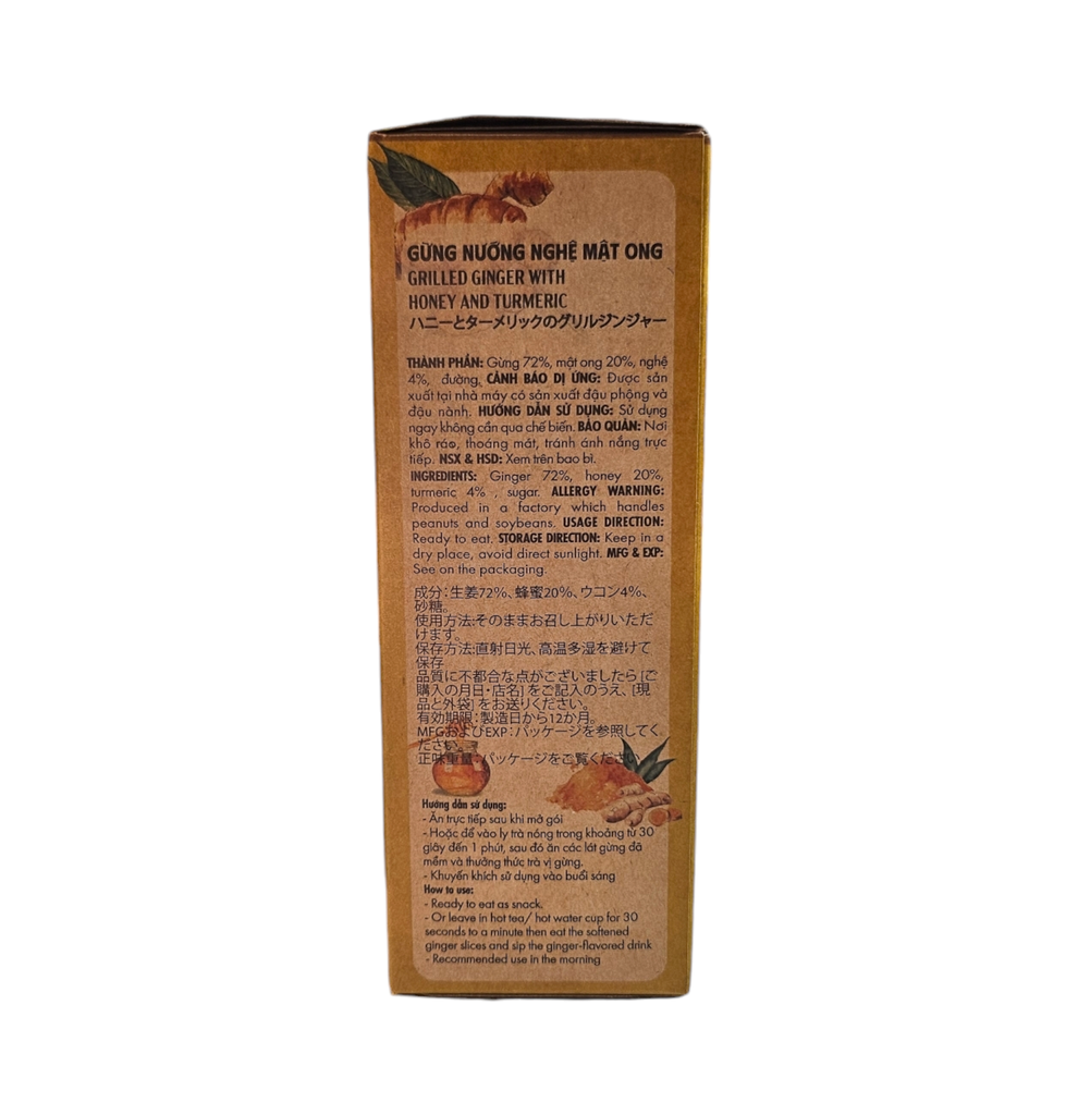Gừng Nướng Nghệ Mật Ong 80g
