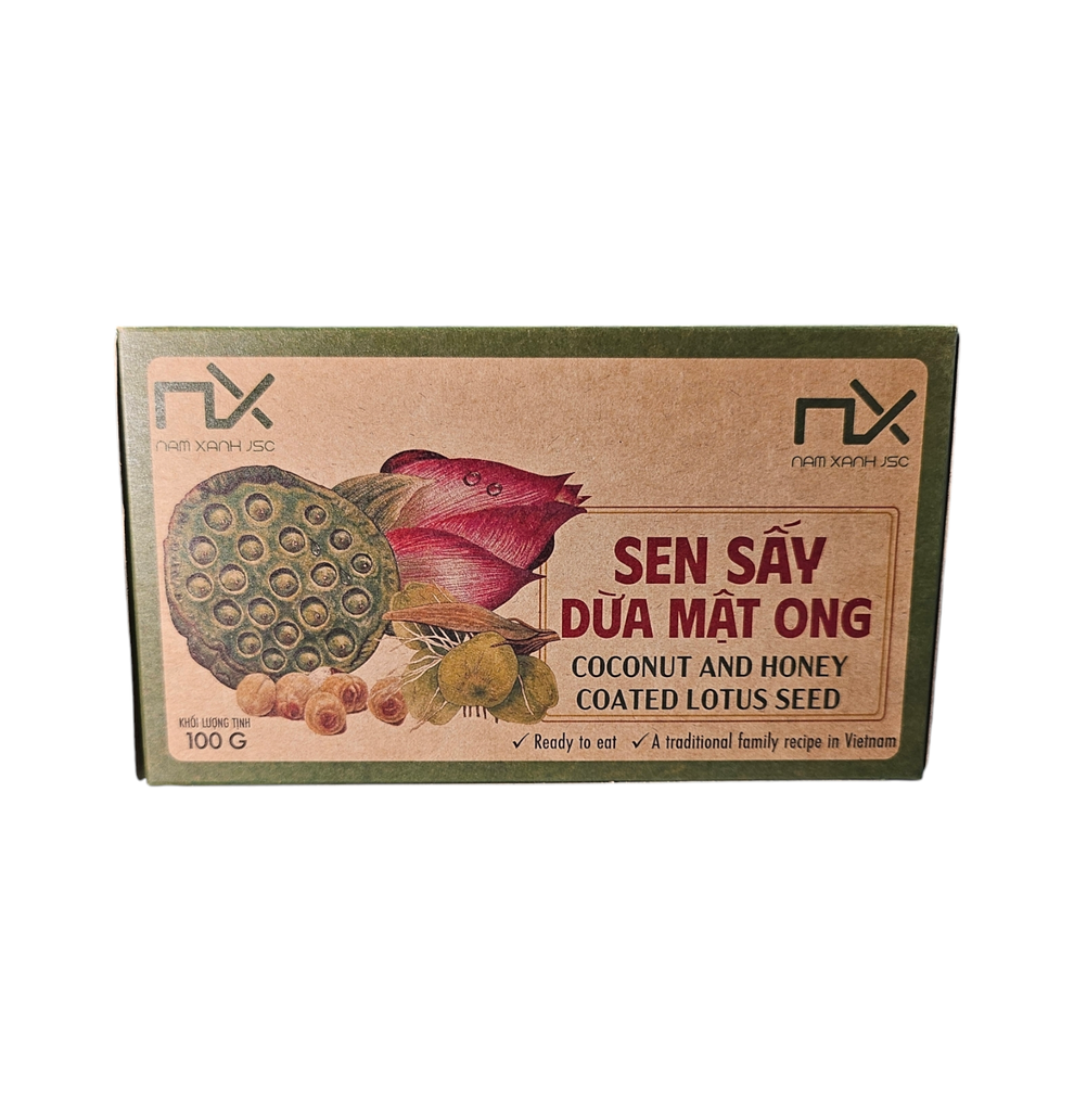 Hộp Hạt Sen Sấy Dừa Mật Ong 100g