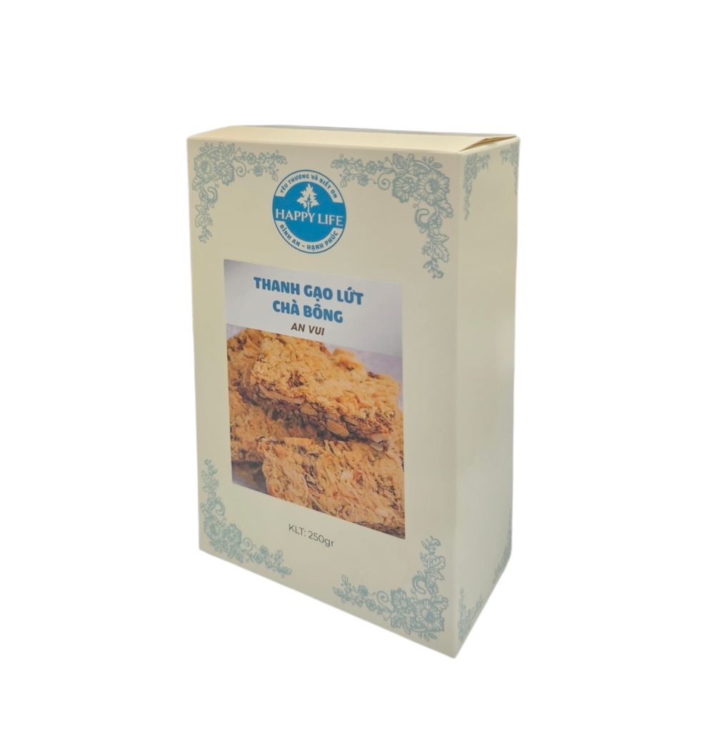 Thanh Gạo Lứt Chà Bông Happy Life 250gr
