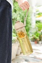 Bình Tritan Có Lõi Lọc Trà Gắn Nam Châm Kaiyo 700ml Màu Nâu 