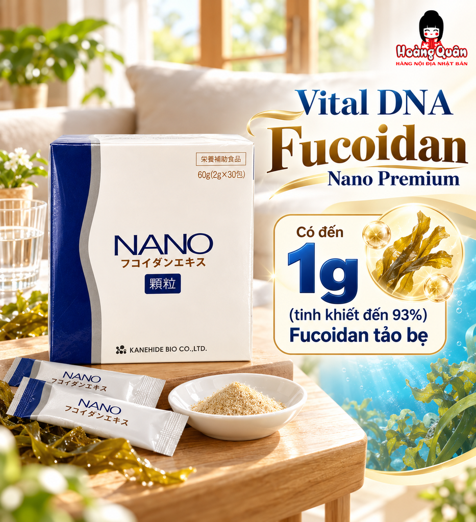Bột Uống Ngăn Ngừa & Hỗ Trợ Điều Trị Ung Thư Nano Fucoidan Extract Granule 30 Gói