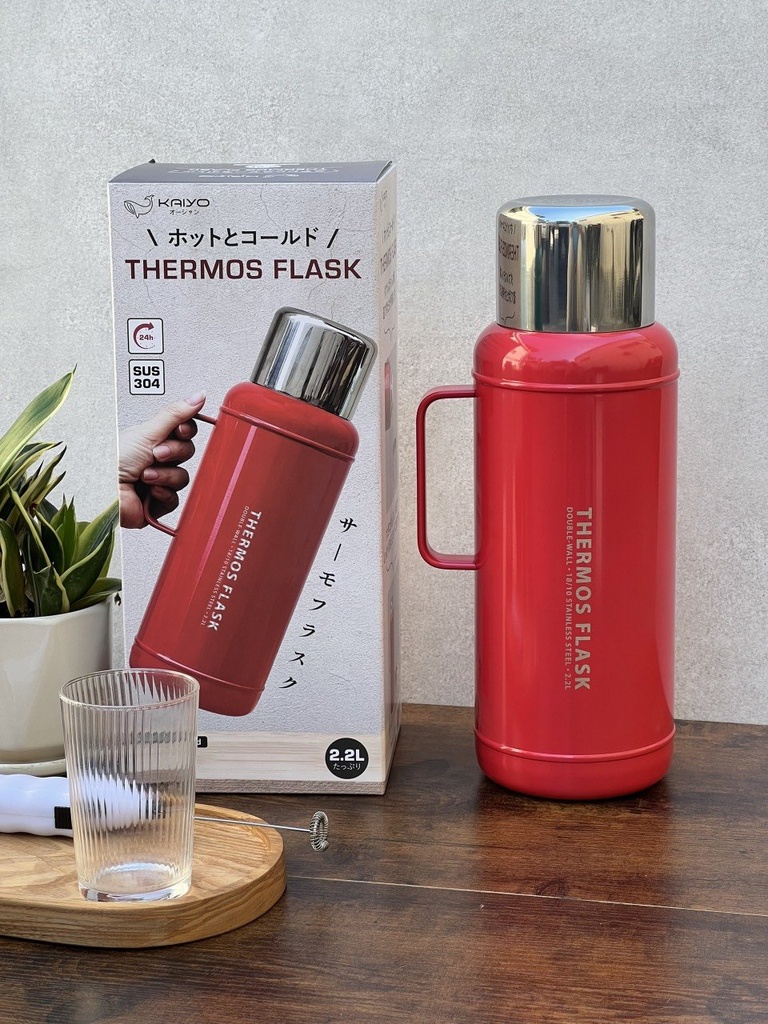 Phích Giữ Nhiệt 2 Lớp Inox Kaiyo 2,2L
