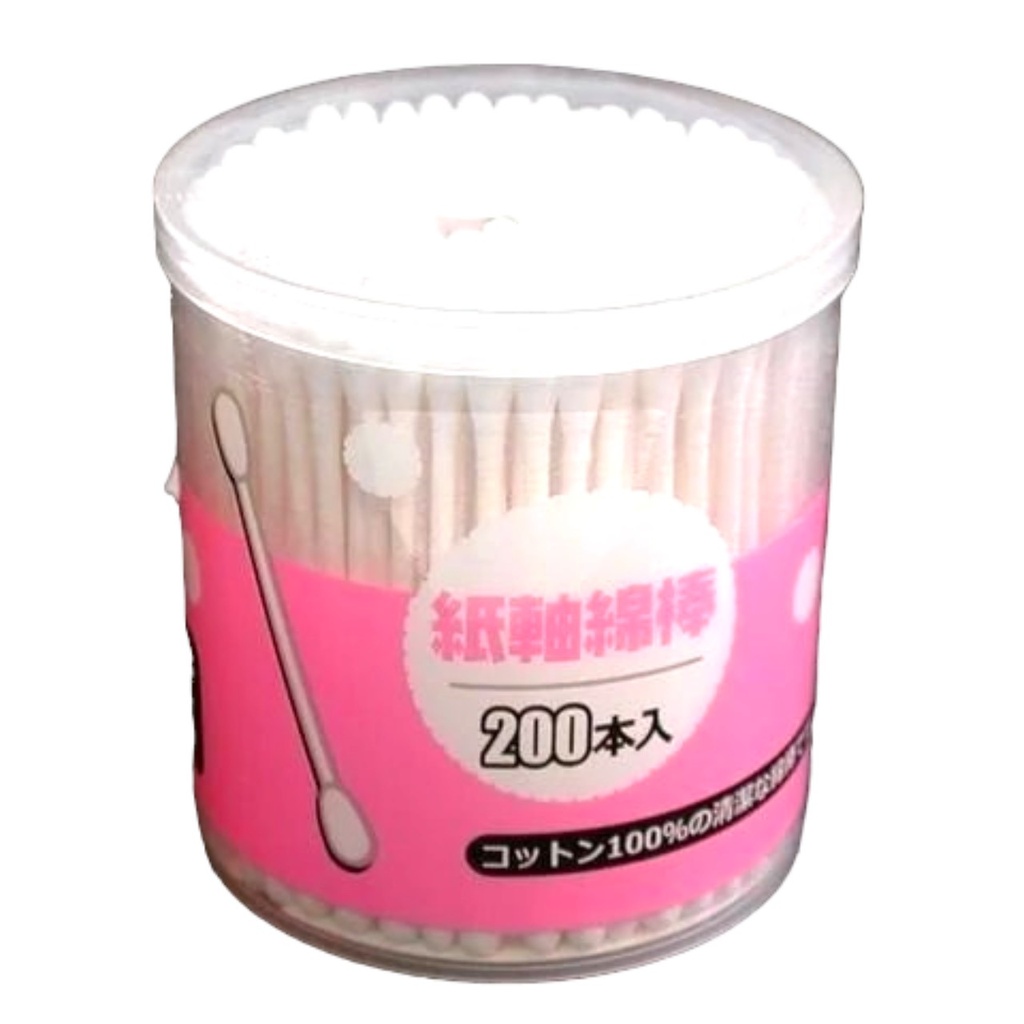 Hộp 200 Bông Ngoáy Tai Kháng Khuẩn Ima Krasimo (Hồng)