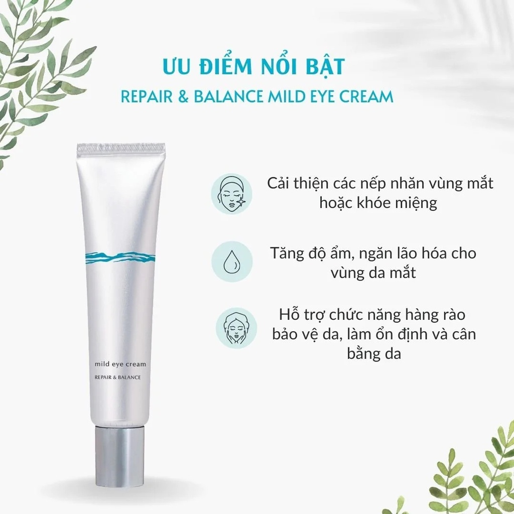 Kem Mắt Meishoku Repair & Balance Mild Eye Cream 20g (Nhạy Cảm)