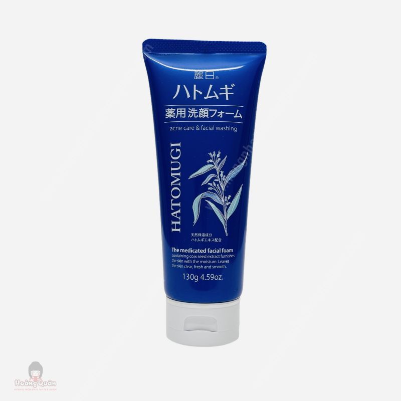 Sữa Rửa Mặt Hatomugi Trị Mụn Dưỡng Ẩm 130gr ( Xanh)