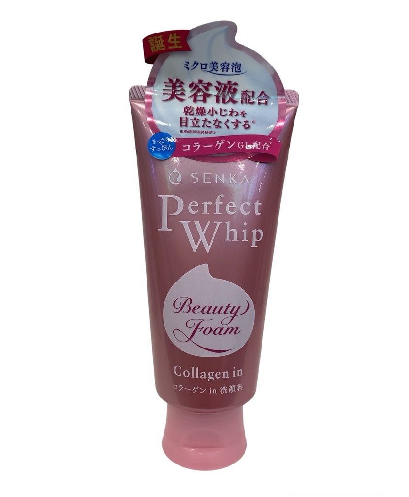 Sữa Rửa Mặt Senka Perfect Whip Collagen Hồng 120g (NĐ) new