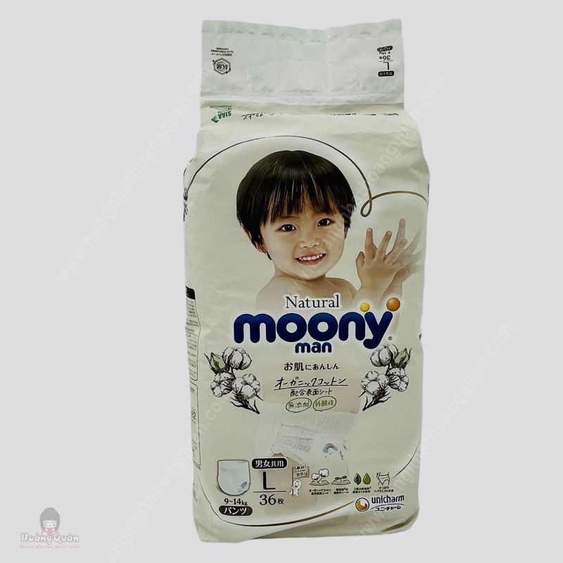 Tã Quần Moony Natural L36