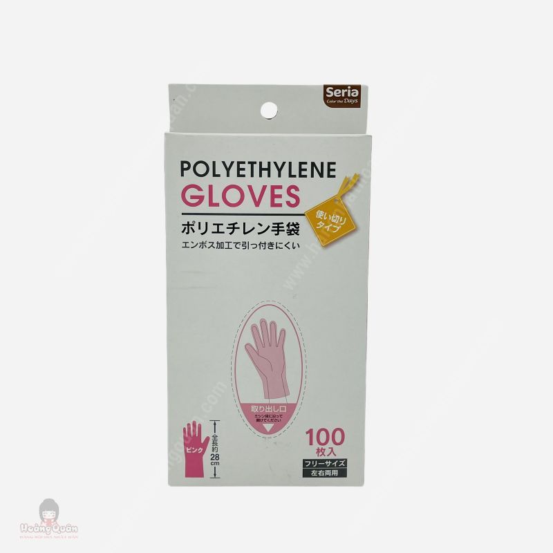 Bao Tay Dùng 1 Lần Seria Màu Hồng (100 cái) Free Size
