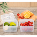 Hộp Nhựa Vuông 2 Lớp Đựng Thực Phẩm Nakaya 1,1L