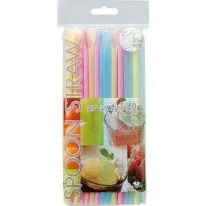 Set 40 Ống Hút Có Đầu Khuấy Spoon Straw 21cm