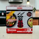 Set Nồi Chảo Thermos 9 Món Nhật Bản (Đỏ)