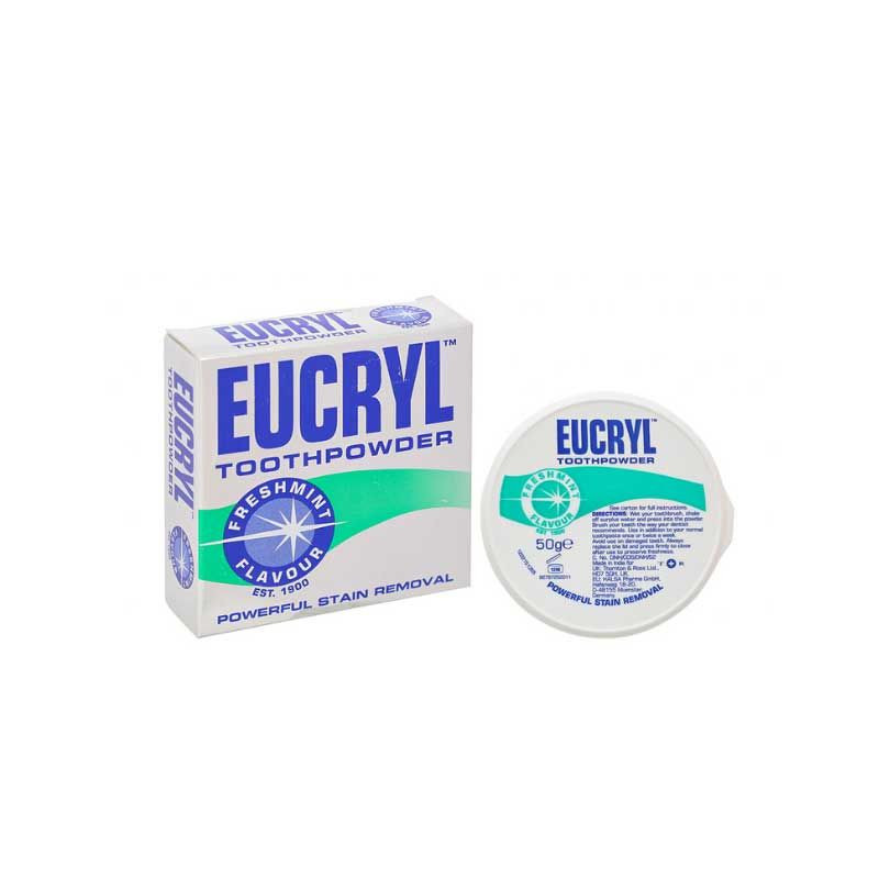 Bột Trắng Răng Eucryl Sáng Răng Hương Bạc Hà 50g