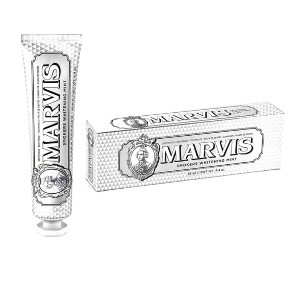 Kem Đánh Răng Marvis Smoker Whitening Mint Khử Mùi Hôi Miệng & Vàng Răng Do Thuốc Lá, Trà, Cafe 85ml
