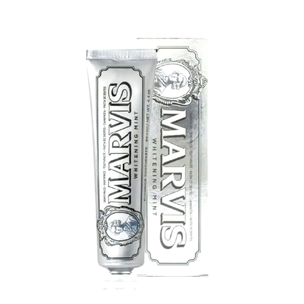 Kem Đánh Răng Marvis Whitening Mint Hương Bạc Hà Giúp Trắng Răng Thơm Miệng 85ml