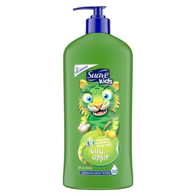 Sữa Tắm Gội Suave Kids Silly 3in1 Hương Táo 532ml