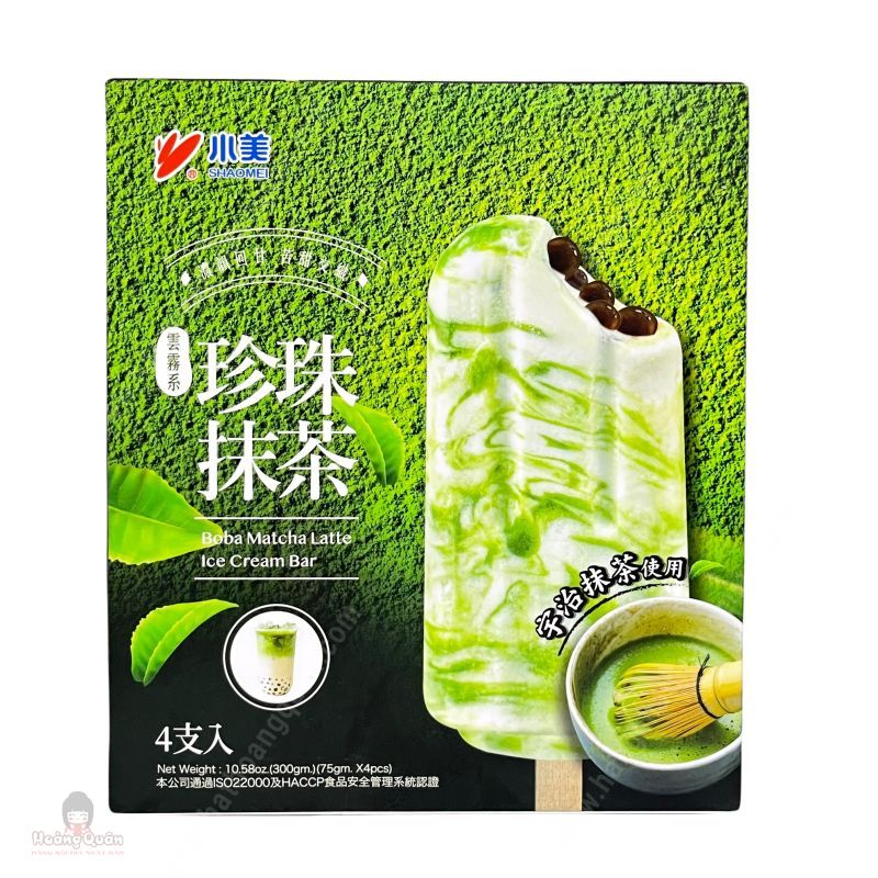 Kem Boba Matcha Latte Ice Cream Bar