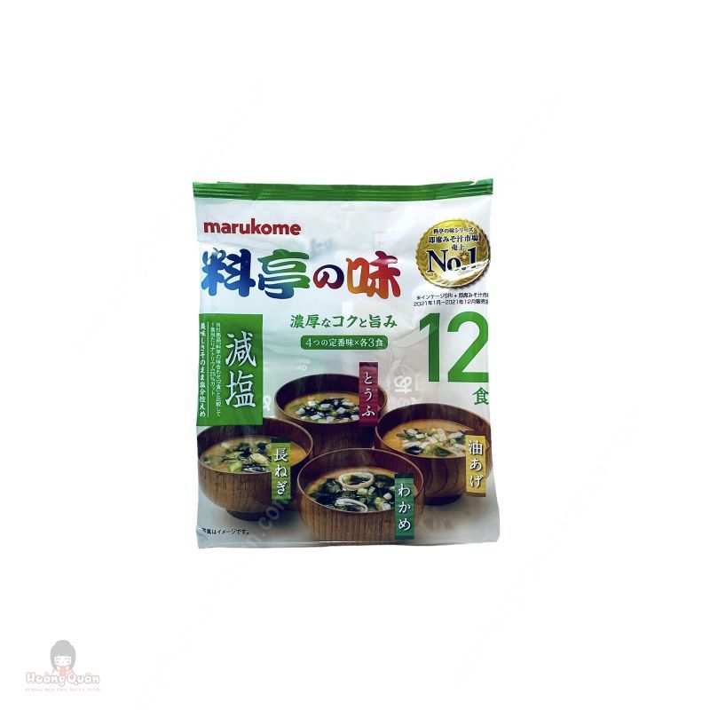 Soup Miso Marukome 4 Vị Ăn Liền Ít Muối 12 Gói