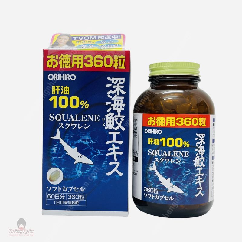 Viên Uống Dầu Gan Cá Mập Squalene Orihiro 360 Viên
