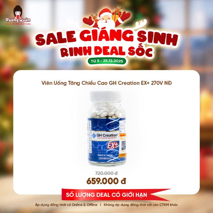 Viên Uống Tăng Chiều Cao GH Creation EX+ 270V NĐ