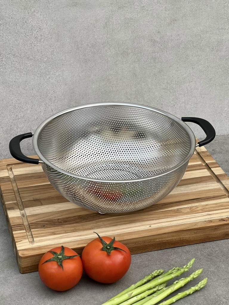 Rổ Inox Kaiyo 2 Tay Cầm Có Chân 25,5cm