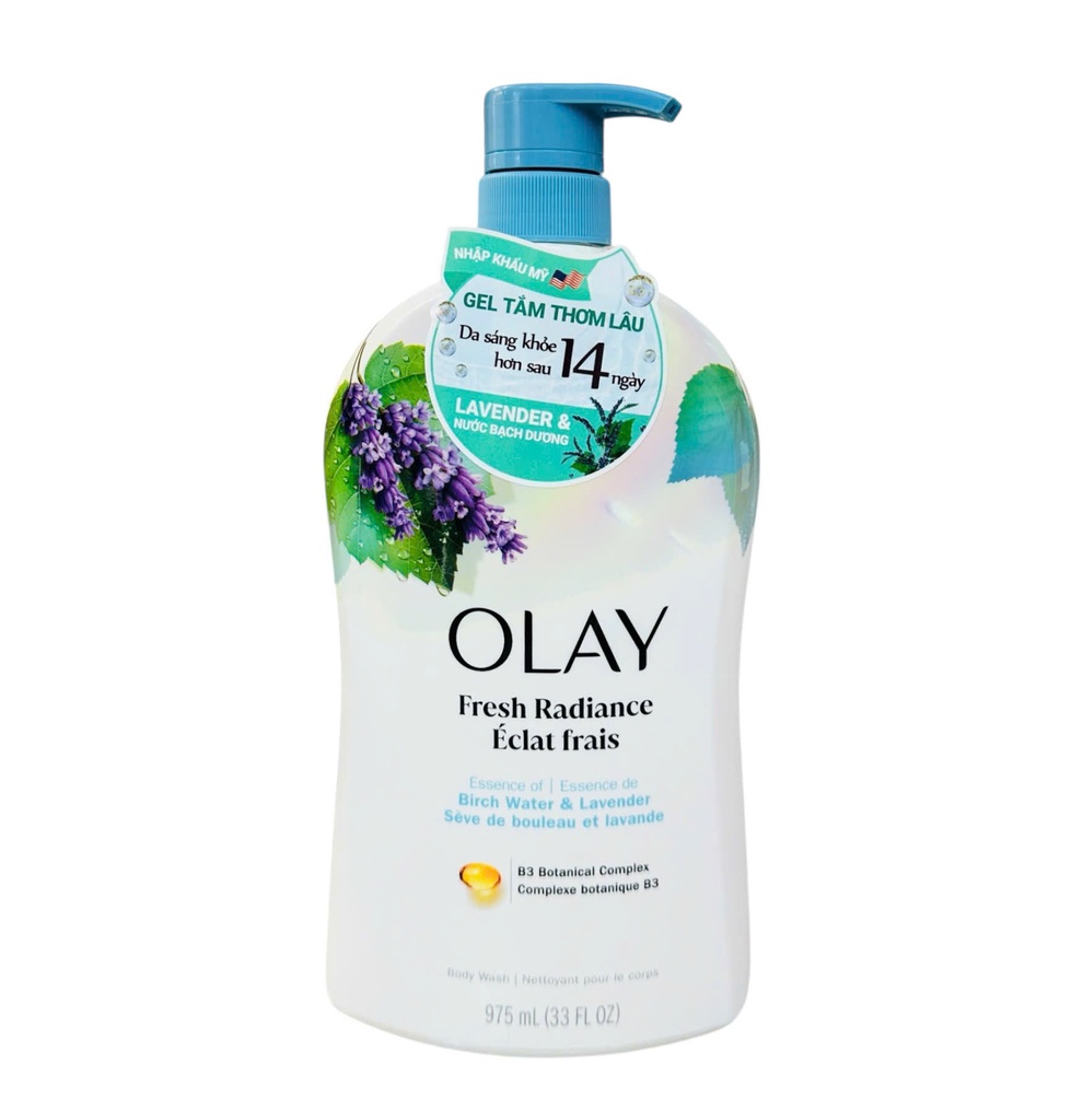 Sữa Tắm Dưỡng Da Olay Tươi Mát Dài Lâu Lavender 975ml