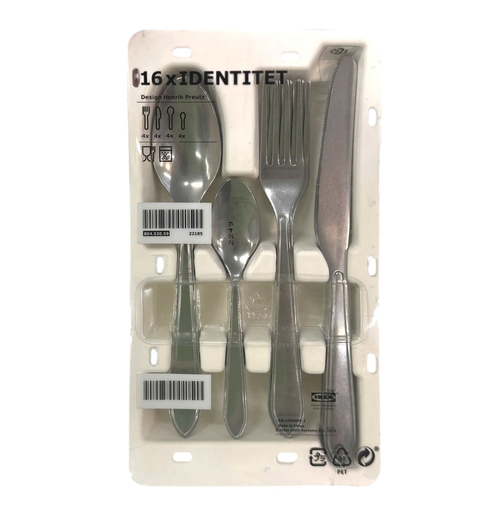 Set Dao Nĩa Muỗng 16 Món IKEA IDENTITET