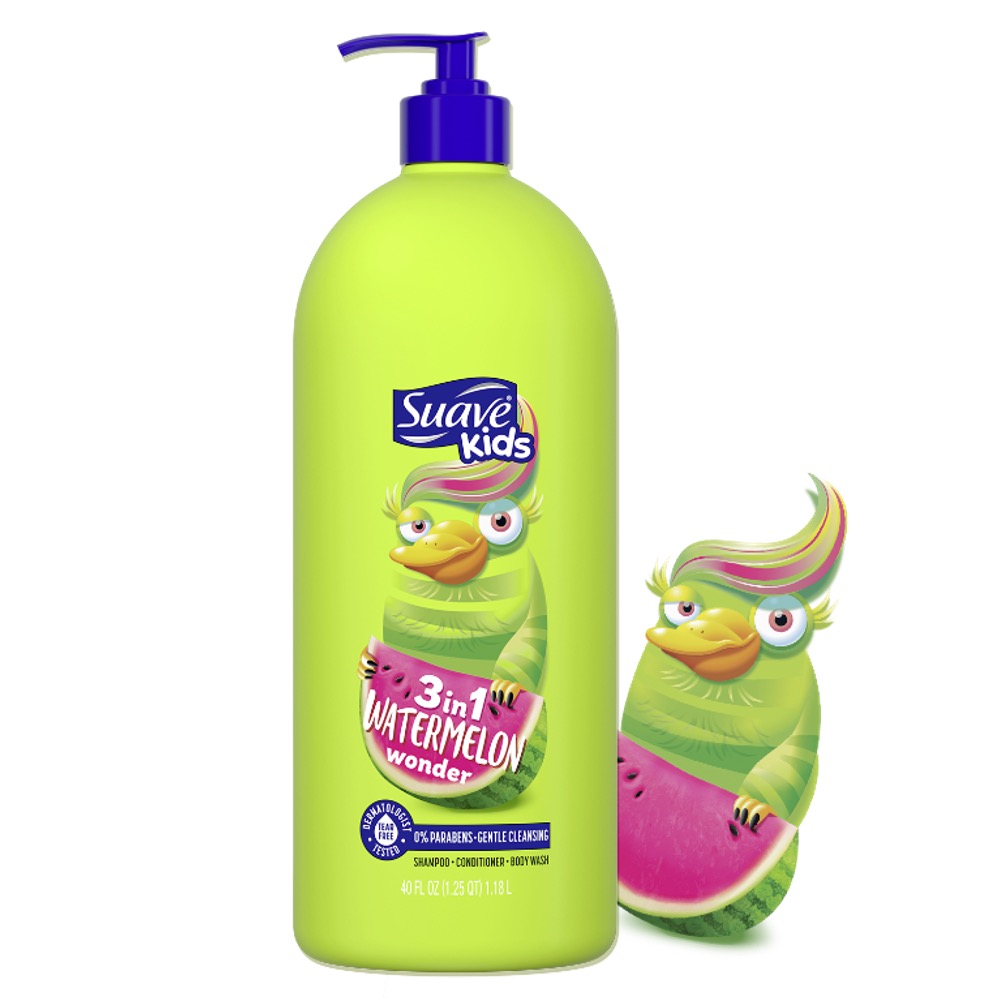 Sữa Tắm Gội Suave Kids 3in1 Hương Dưa Hấu 1.18L