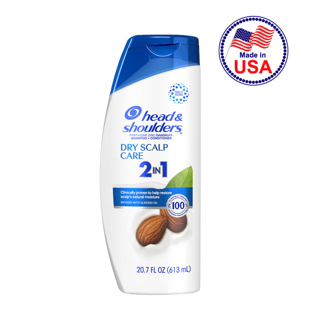 Dầu Gội Xả 2in1 H&S Dry Scalp Care Dưỡng Ẩm Da Đầu Khô 613ml - USA