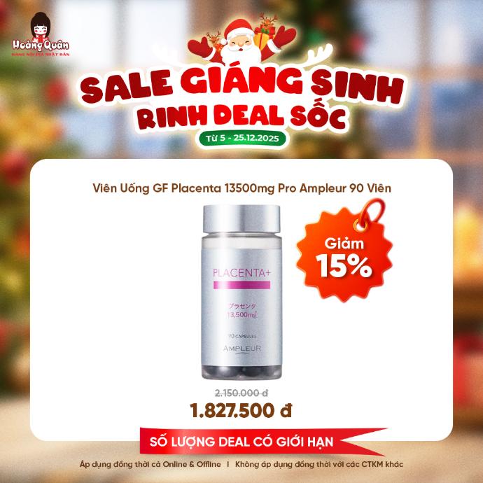 Viên Uống GF Placenta 13500mg Pro Ampleur 90 Viên
