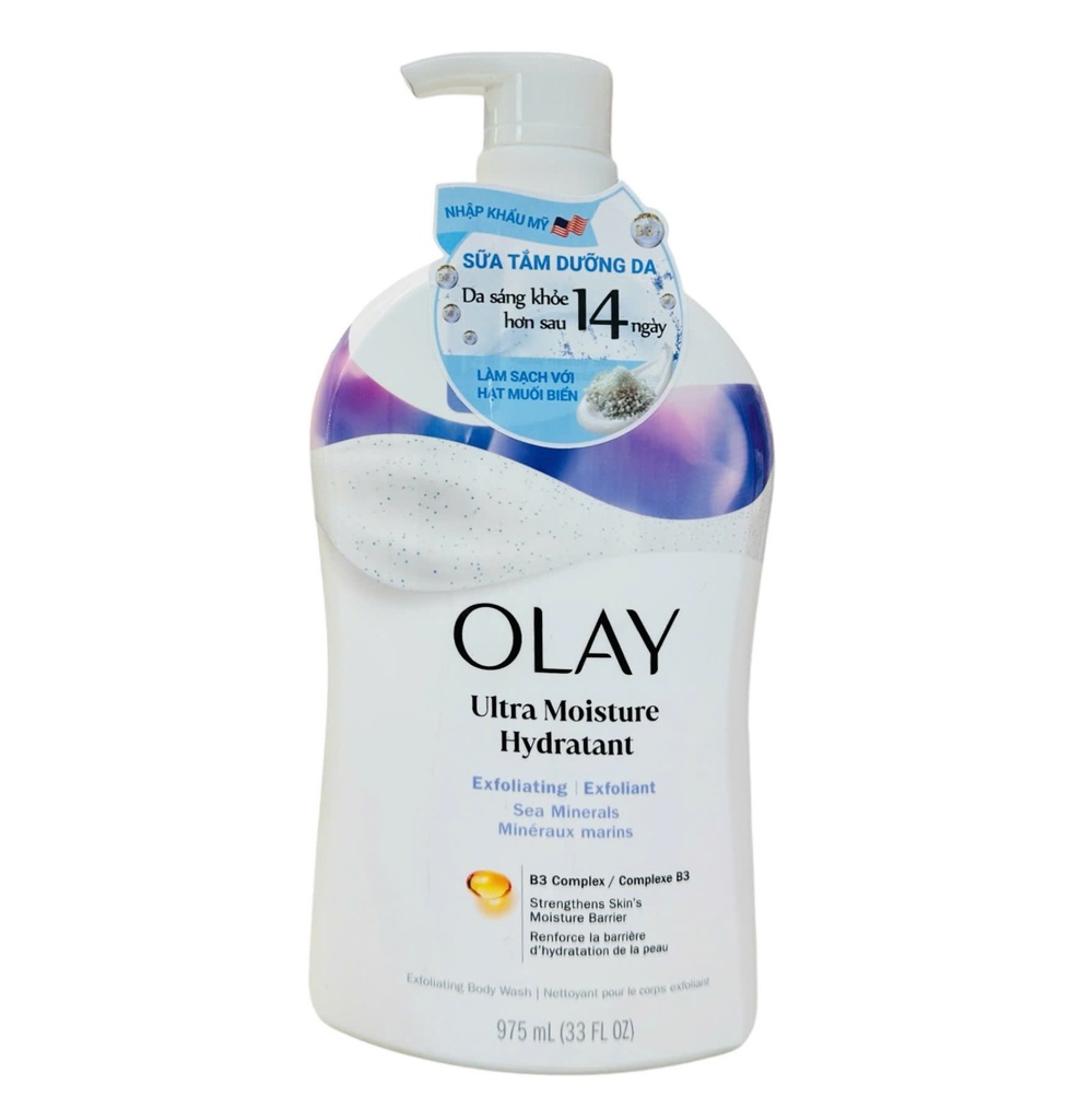 Sữa Tắm Dưỡng Da Olay Tẩy Tế Bào Chết Với Muối Biển 975ml