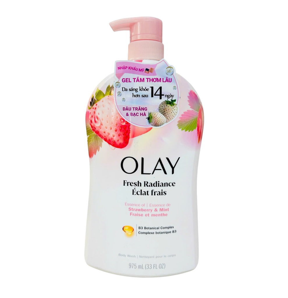 Sữa Tắm Dưỡng Da Olay Dâu Trắng Và Bạc Hà 975ml
