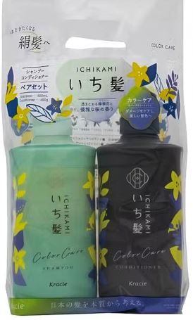 Set Gội Xả Ichikami Color Care 480g (Xanh Đen) ( dạng túi)
