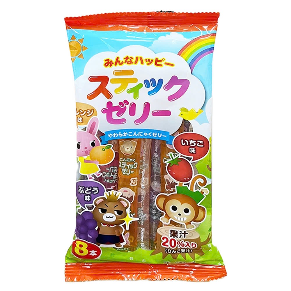 Thạch Que Ribon Vị Trái Cây (8 Que - 130g/gói)