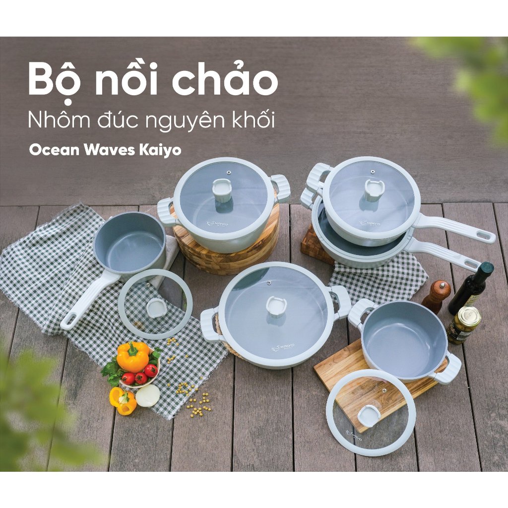 Nồi Nhôm Đúc Full Induction Ocean Waves Kaiyo, 20Cm