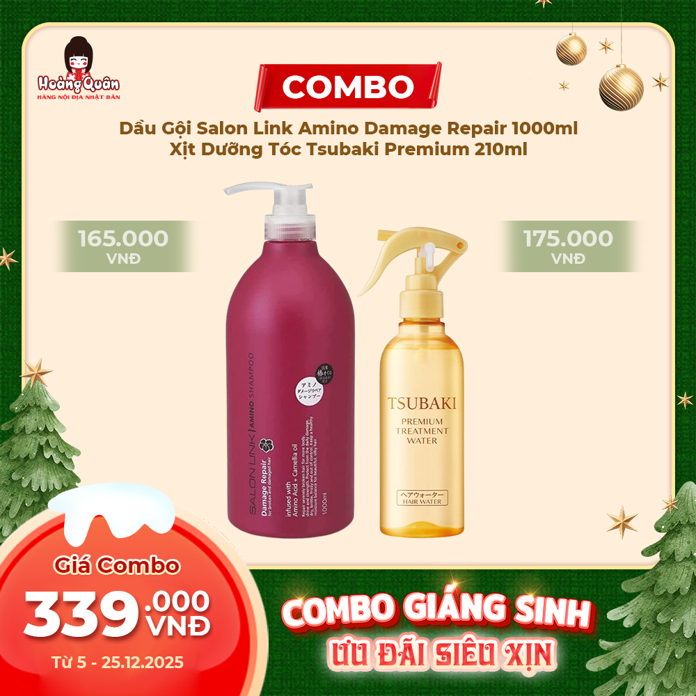 Combo 16 - Dầu Gội Salon Link + Xịt Dưỡng Tóc Tsubaki
