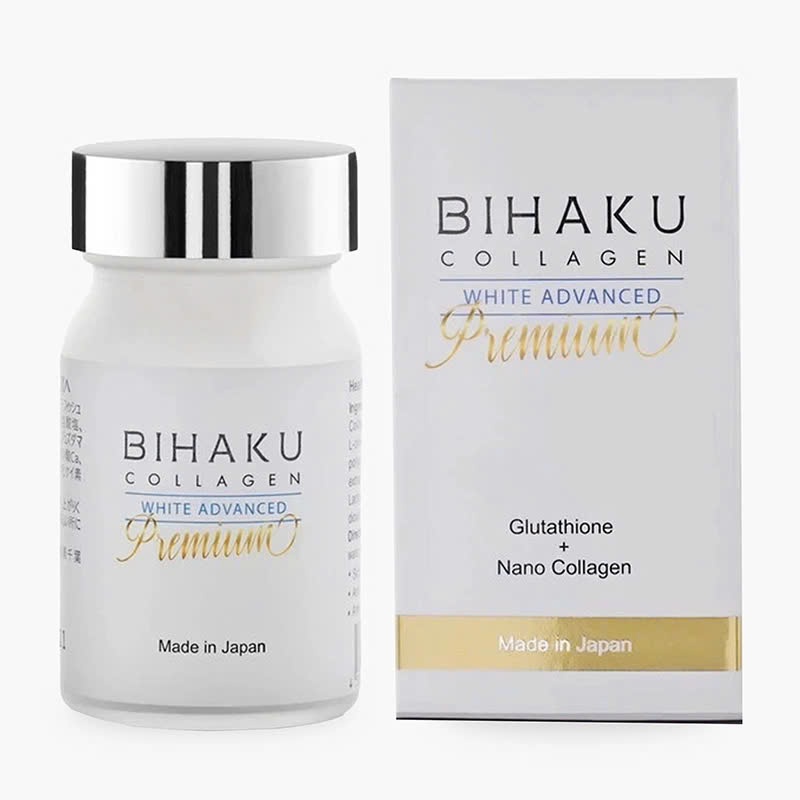 Viên Uống Trắng Da Bihaku Premium Collagen White Advanced 30 Viên