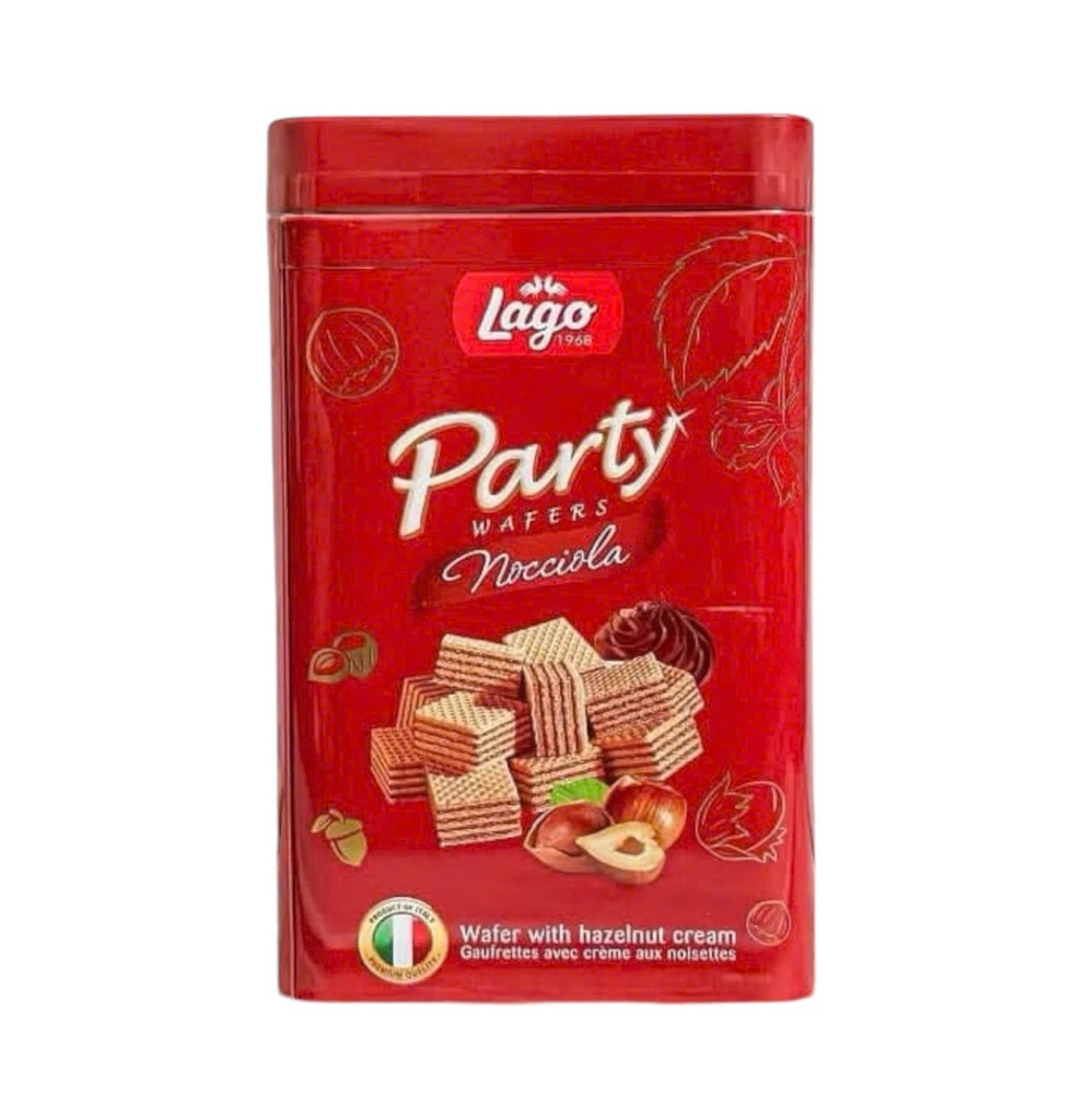 Bánh Xốp Lago Party Nhân Kem Hạt Dẻ 125g (Hộp Thiếc)