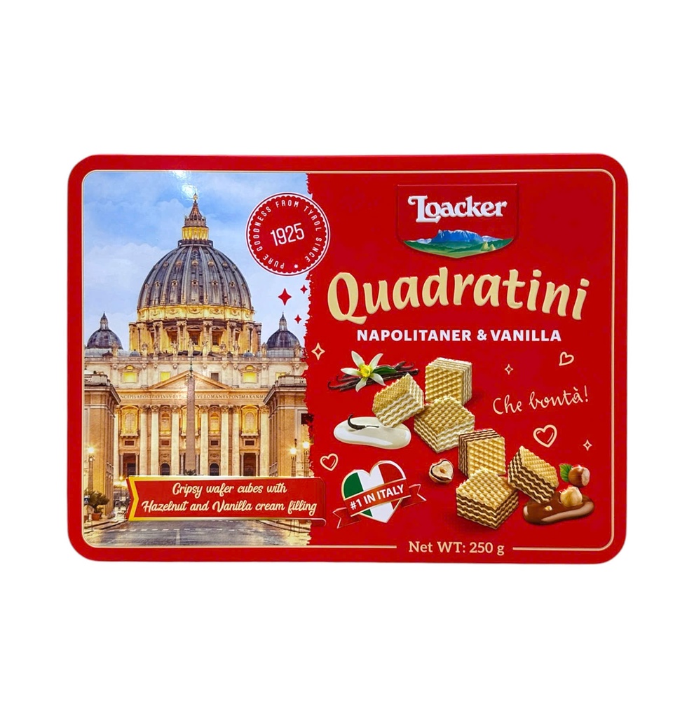 Bánh Xốp Loacker Quadratini Gift Box 250g