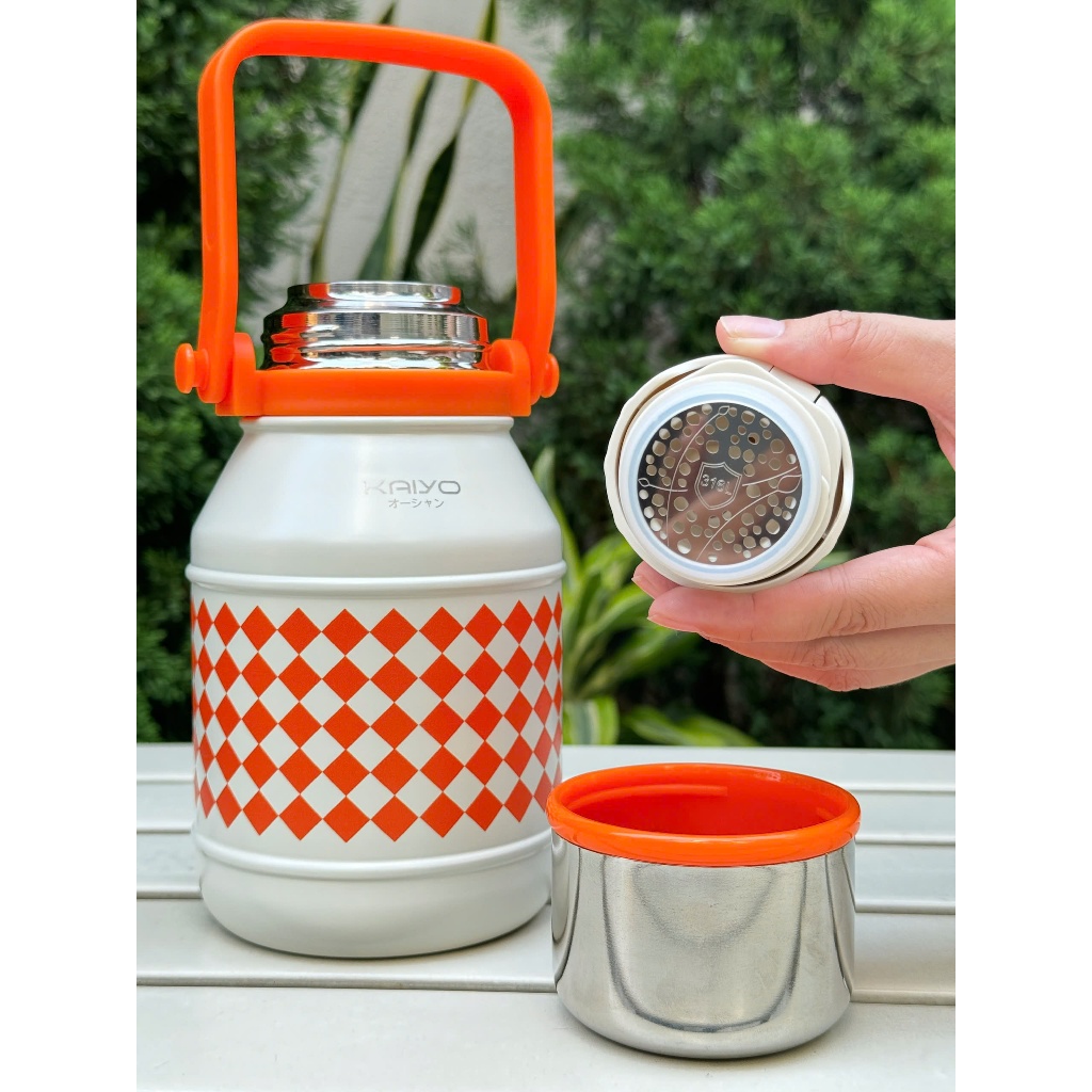 Bình Giữ Nhiệt Kaiyo 2 Lớp Inox 800ml (Màu Cam)
