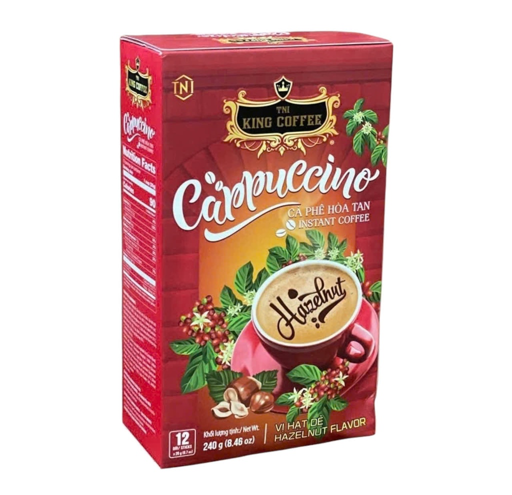 King Coffee Cappuccino Vị Hạt Dẻ 240g